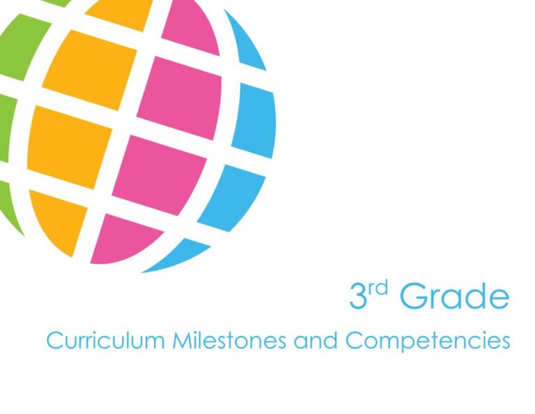 First page of the third grade curriculum PDF